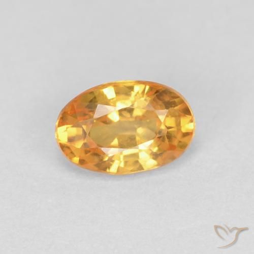 0.58ct Naturel Orange-or Saphir, ovale, VVS-VS