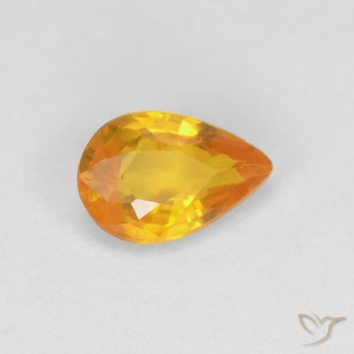 Saphir Or naturelle En forme de poire, 0.54 ct, VVS-VS