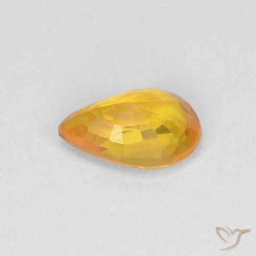 Saphir Or naturelle En forme de poire, 0.54 ct, VVS-VS