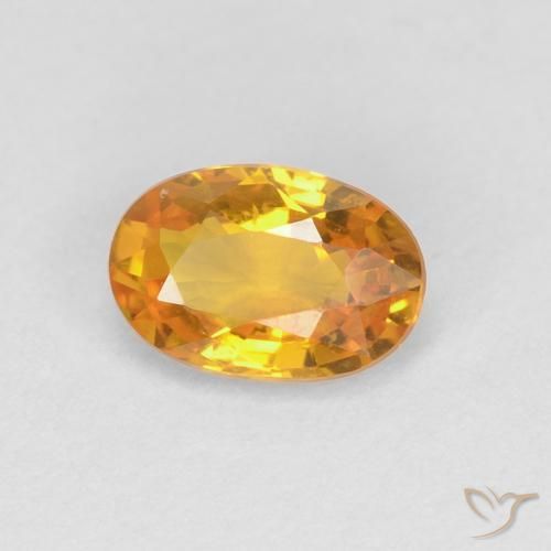 Saphir Or naturelle ovale, 0.66 ct, VVS-VS