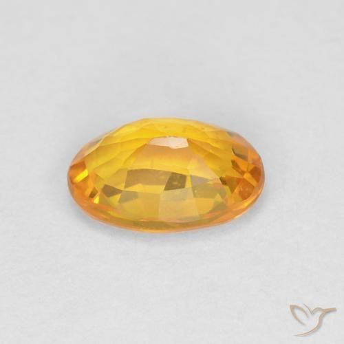 Saphir Or naturelle ovale, 0.66 ct, VVS-VS