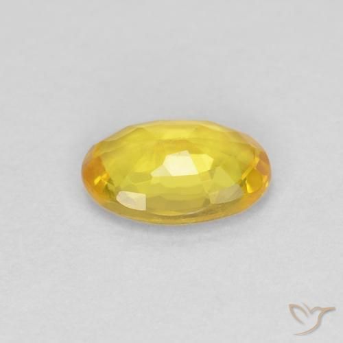 Saphir Jaune naturelle ovale, 0.50 ct, VVS-VS
