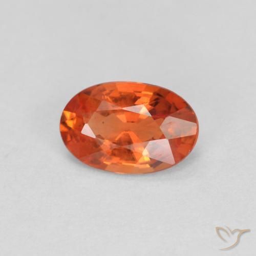 0.46ct Naturel Orange rougeâtre Saphir, ovale, VVS-VS