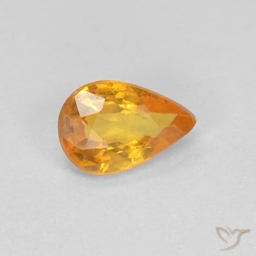 Saphir Orange-or naturelle En forme de poire, 0.51 ct, VVS-VS