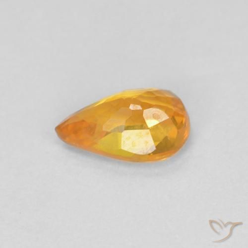 Saphir Orange-or naturelle En forme de poire, 0.51 ct, VVS-VS