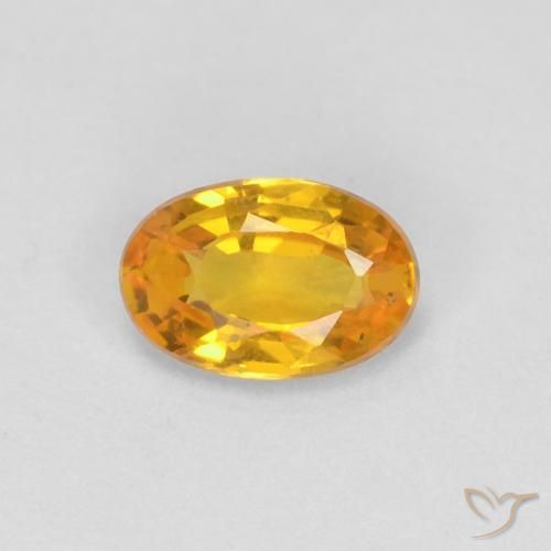 0.51ct Naturel Doré Saphir, ovale, VVS-VS