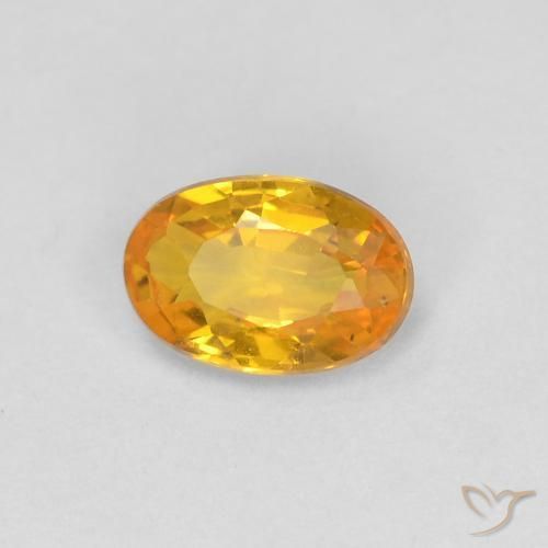 Saphir Doré naturelle ovale, 0.51 ct, VVS-VS