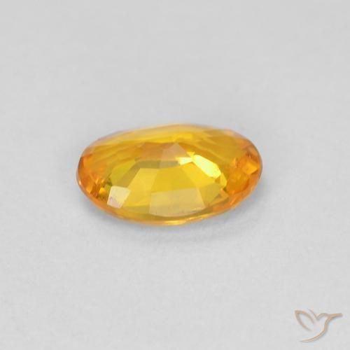 Saphir Doré naturelle ovale, 0.51 ct, VVS-VS