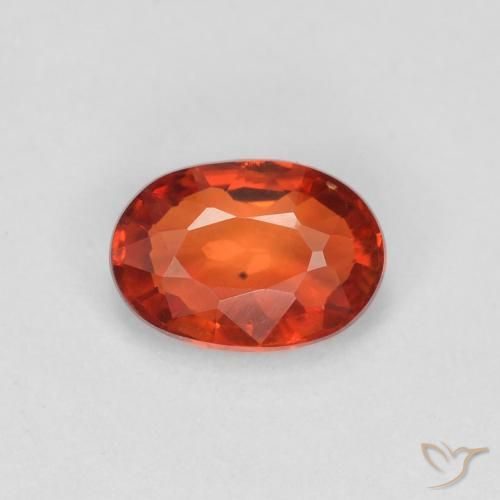 0.60ct Naturel Rouge moyen Saphir, ovale, VVS-VS, Photo A