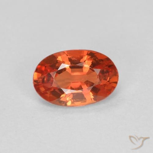 0.55ct Naturel Orange rougeâtre Saphir, ovale, VVS-VS