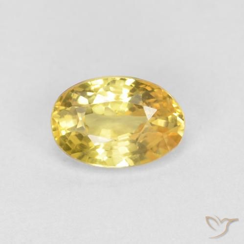 0.63ct Naturel Jaune miel Saphir, ovale, VVS