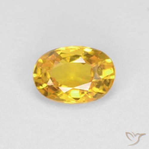 0.61ct Naturel Doré Saphir, ovale, VVS