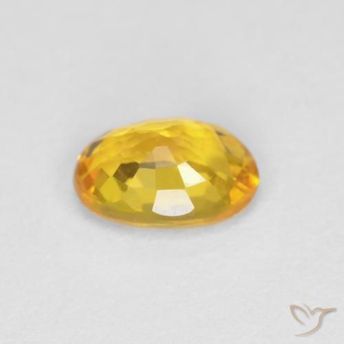 Saphir Doré naturelle ovale, 0.61 ct, VVS