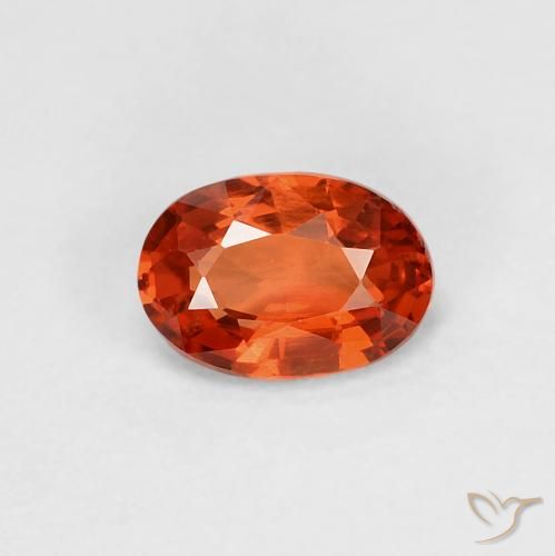 0.58ct Naturel Orange rougeâtre Saphir, ovale, VVS