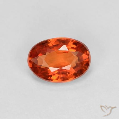 0.60ct Naturel Orange rougeâtre Saphir, ovale, VVS