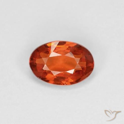 0.51ct Naturel Orange rougeâtre Saphir, ovale, VVS, Photo A