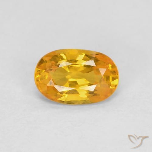 0.62ct Naturel Orange-or Saphir, ovale, VVS