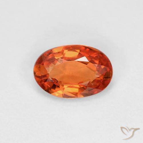 0.51ct Naturel Orange rougeâtre Saphir, ovale, VVS