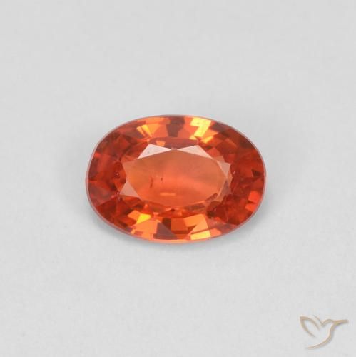 0.47ct Naturel Orange rougeâtre Saphir, ovale, VS