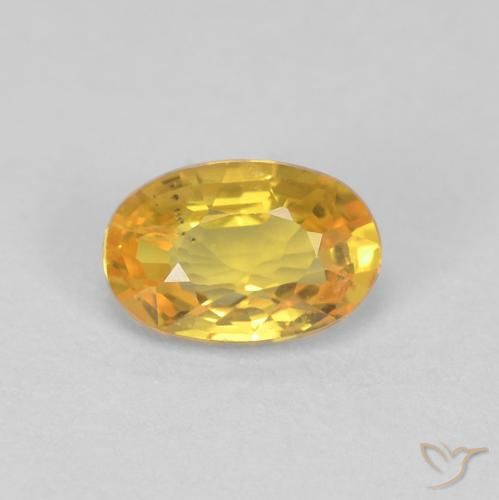 0.62ct Naturel Doré Saphir, ovale, VS