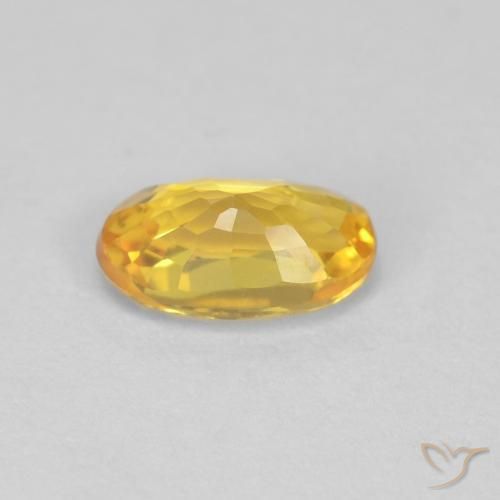 Saphir Doré naturelle ovale, 0.62 ct, VS