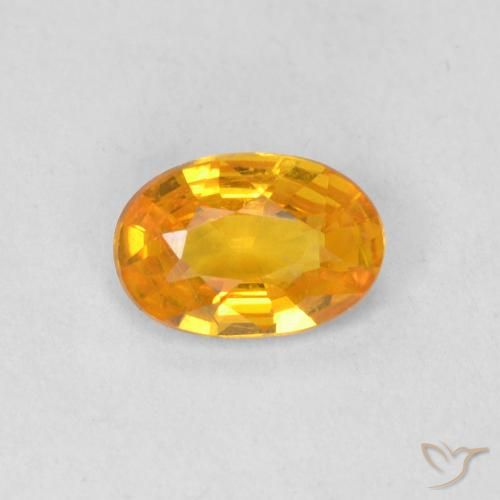0.55ct Naturel Orange moyen Saphir, ovale, VS