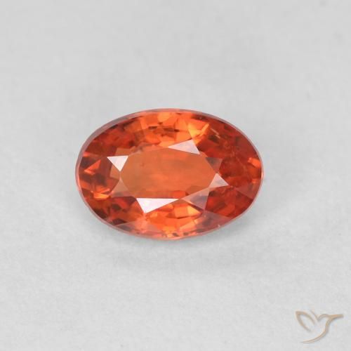 0.57ct Naturel Orange rougeâtre Saphir, ovale, VS