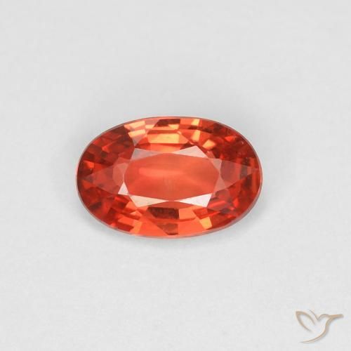 0.43ct Naturel Orange rougeâtre Saphir, ovale, VVS