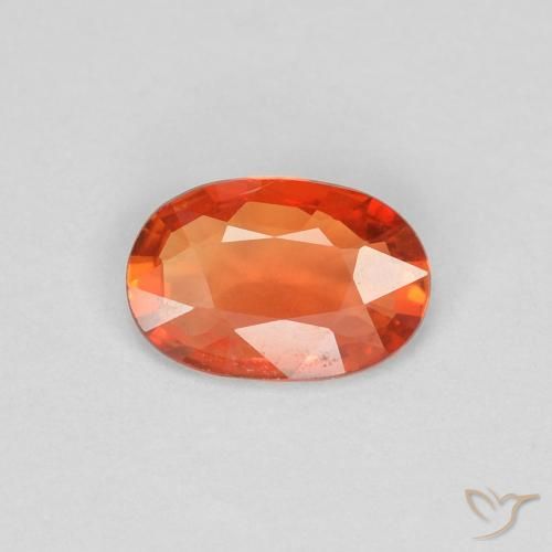 0.39ct Naturel Orange rougeâtre Saphir, ovale, VVS