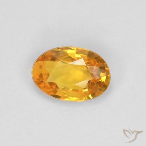 0.55ct Naturel Orange-or Saphir, ovale, VVS