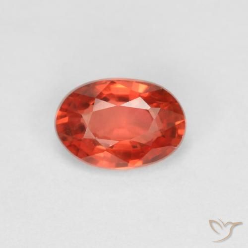0.58ct Naturel Orange rougeâtre Saphir, ovale, VVS-VS