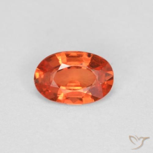 0.44ct Naturel Orange rougeâtre Saphir, ovale, VVS