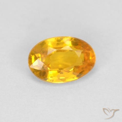 0.67ct Naturel Orange-or Saphir, ovale, VVS