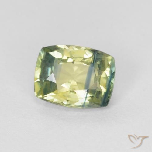 Saphir Multicolore naturelle Coussin, 0.87 ct, VVS