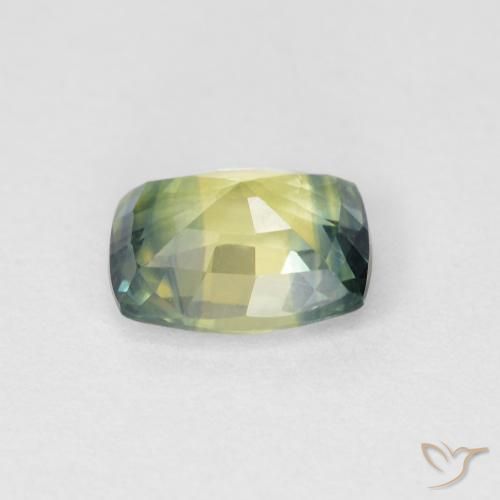 Saphir Multicolore naturelle Coussin, 0.87 ct, VVS