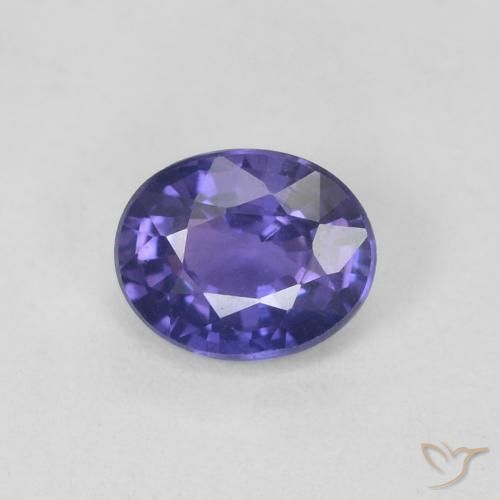 Saphir Pourpre-rose naturelle ovale, 0.44 ct, VVS