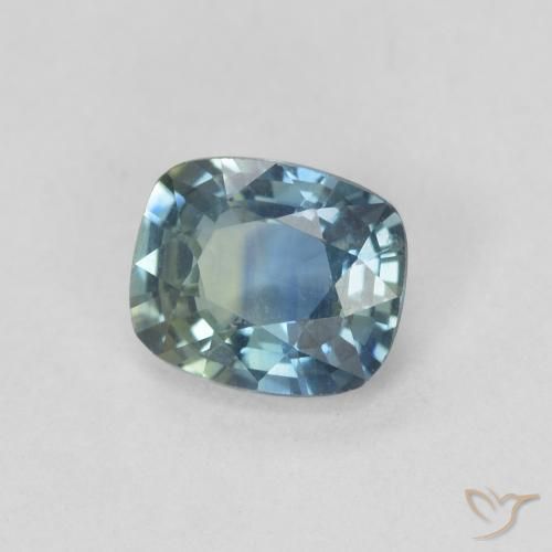 Saphir Sarcelle naturelle Coussin, 0.82 ct, VVS
