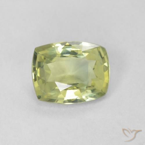 0.79ct Naturel Vert forêt léger Saphir, Coussin, VVS