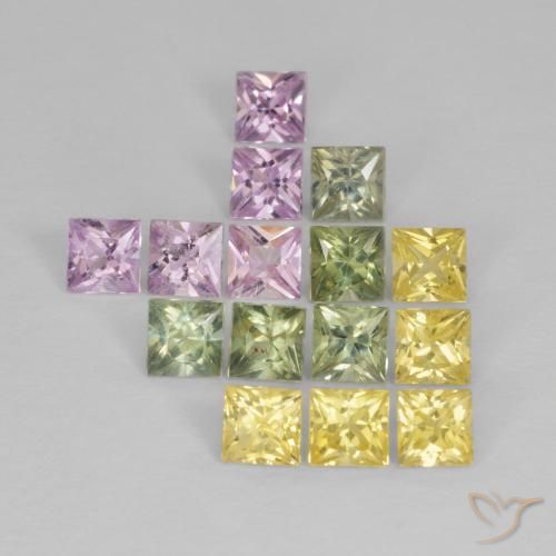 Shop natural 3.01ct Multicolore Saphir gems, Carré, from Tanzanie at GemSelect. In stock, global shipping!