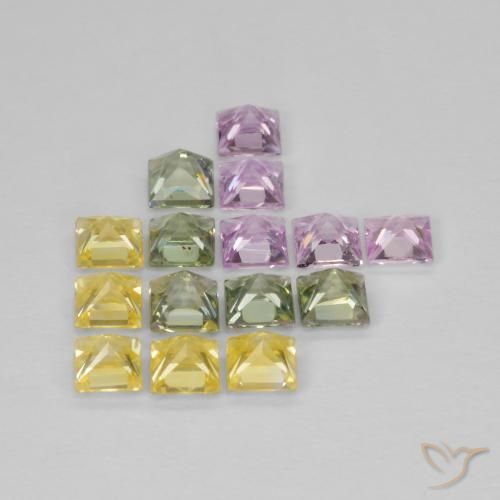 Shop natural 3.01ct Multicolore Saphir gems, Carré, from Tanzanie at GemSelect. In stock, global shipping!