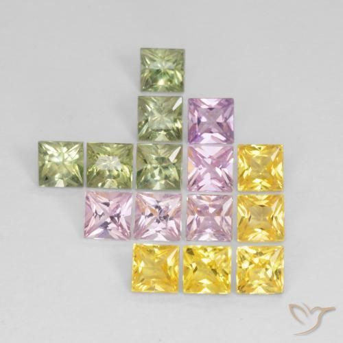 Shop natural 3.35ct Multicolore Saphir gems, Carré, from Tanzanie at GemSelect. In stock, global shipping!