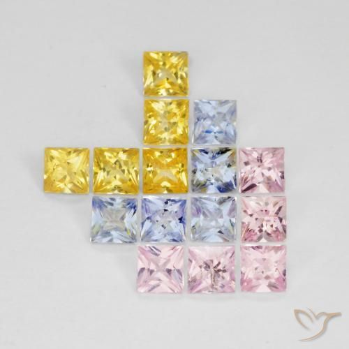 Shop natural 2.62ct Multicolore Saphir gems, Carré, from Tanzanie at GemSelect. In stock, global shipping!