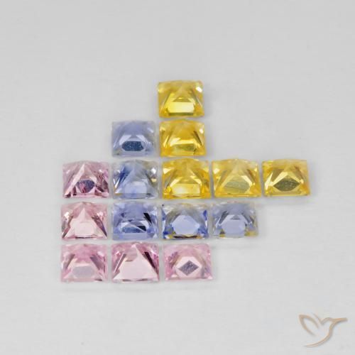 Shop natural 2.62ct Multicolore Saphir gems, Carré, from Tanzanie at GemSelect. In stock, global shipping!
