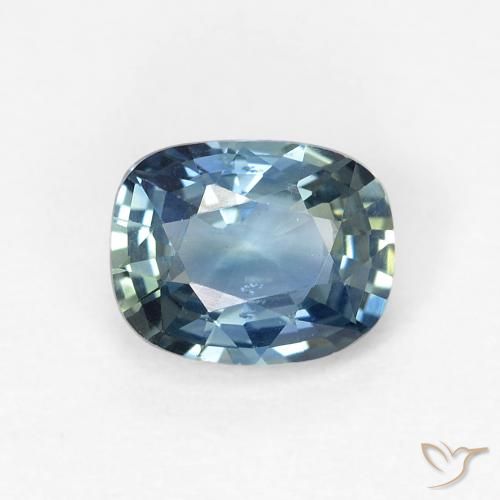 0.85ct Naturel Sarcelle Saphir, Coussin, VVS-VS