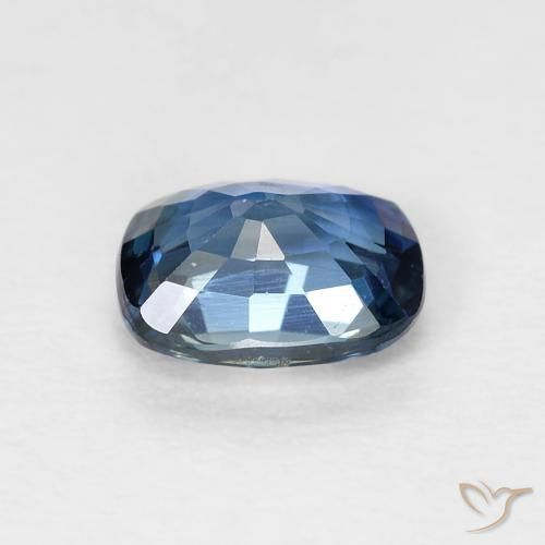 Saphir Sarcelle naturelle Coussin, 0.85 ct, VVS-VS