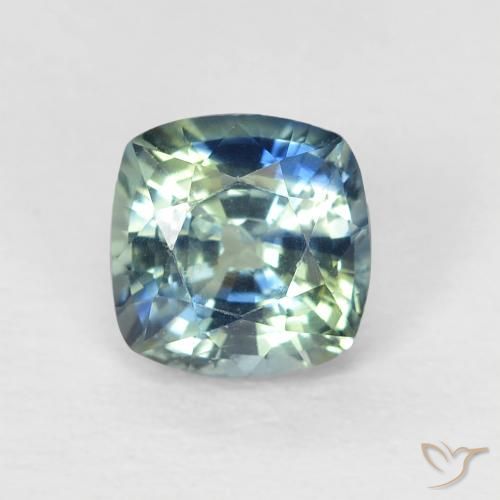 0.67ct Naturel Sarcelle Saphir, Coussin, VS