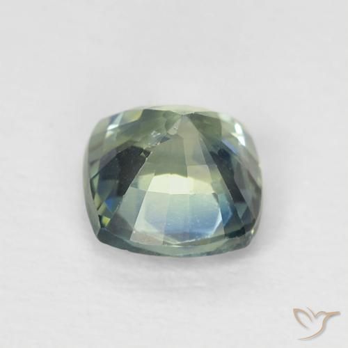 Saphir Sarcelle naturelle Coussin, 0.67 ct, VS