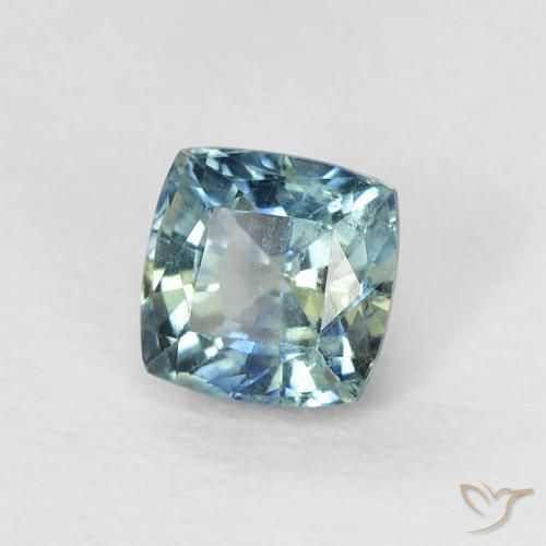Saphir Sarcelle naturelle Coussin, 0.69 ct, VS