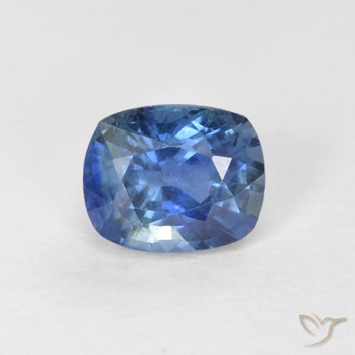 0.81ct Naturel Bleu Saphir, Coussin, VVS-VS