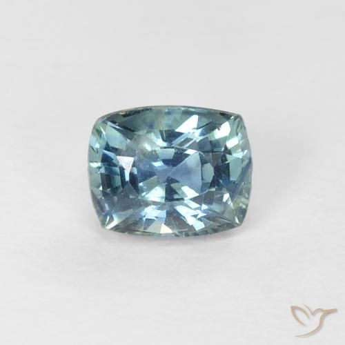 0.66ct Naturel Sarcelle Saphir, Coussin, VVS-VS